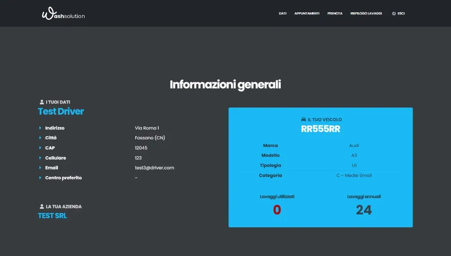 immagine del software di washsolution