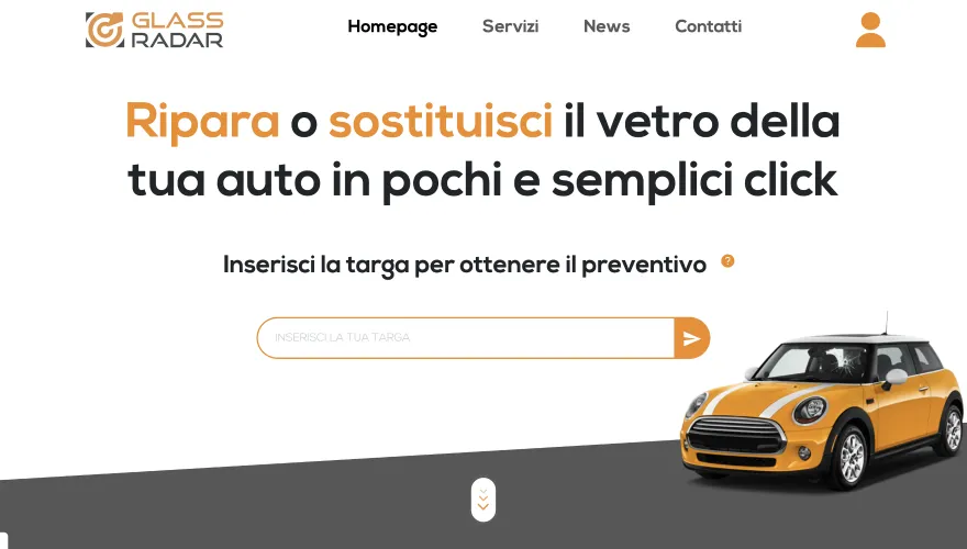 immagine del sito web di glassradar