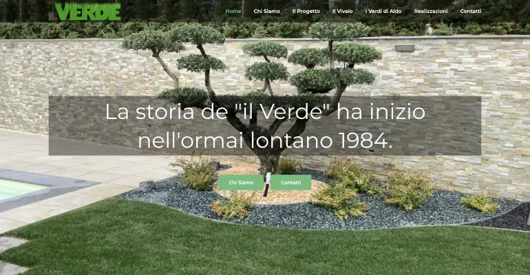 immagine del sito web di il verde