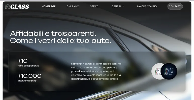 immagine del sito web di nglass