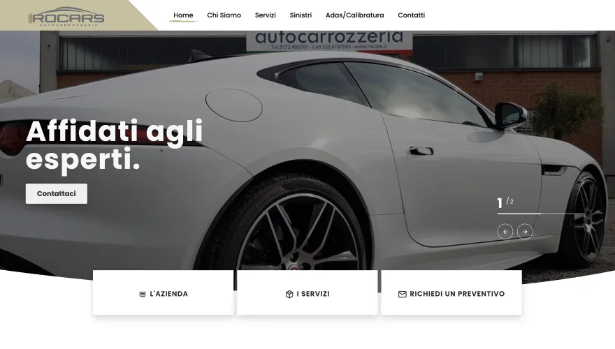 immagine del sito web di rocars