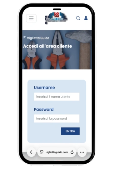 immagine dell'ecommerce di Viglietta Guido visto da uno smartphone