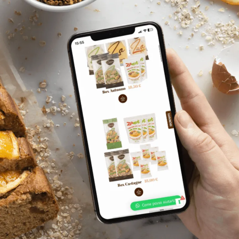 immagine dell'e-commerce di molino zanone su tel