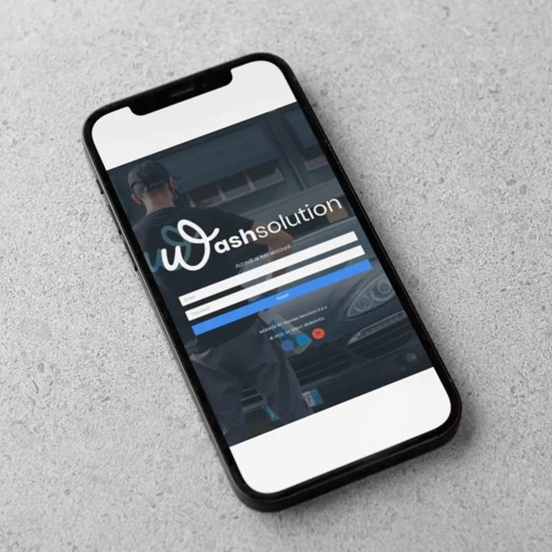 immagine del gestionale di wash solutions su telefono